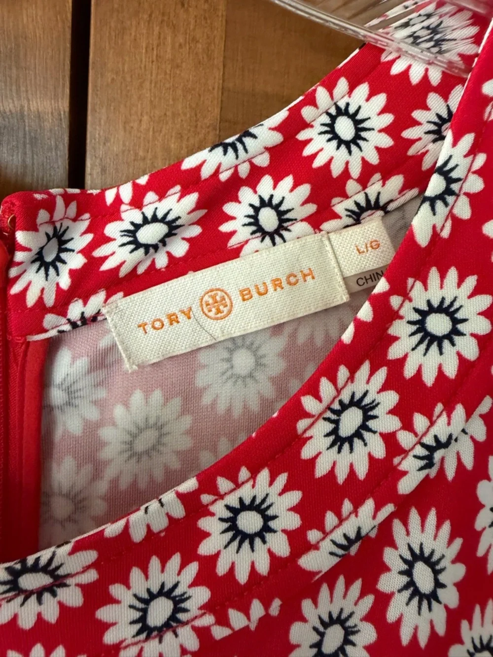 Tory Burch Red and White Floral Dress - Picture 2 of 5